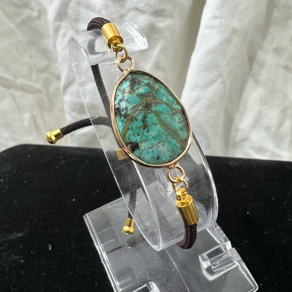 Fashion Jewelry Ladys Genuine African Turquoise Gem
Stone On A Fabric โ๏ธ - Picture 8 of 14